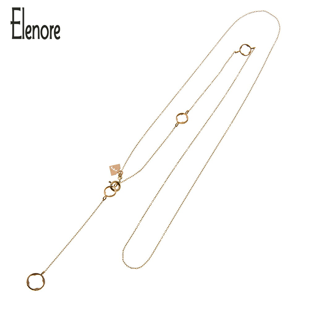 ゴールドのペンダント（レディース） 特別価格 エレノアジュエリー Elenore Jewelry 10金サークルYネックレス【skz】ブランド レディース ネックレス シンプル 花 ゴールド ジュエリー ロング ペンダント 大人 かわいい 10K K10 Y字 華やか 豪華 女性 彼女 誕生日 プレゼント ギフト 記念日 クリスマス