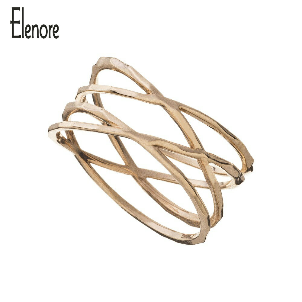 特別価格 エレノアジュエリー Elenore Jewelry 10金ラップリングブランド レディース 指輪 シンプル ゴールド クロス 大人 かわいい デザイン ジュエリー リング 重ね付け 10K K10 華やか 豪華 細め 女性 彼女 誕生日 プレゼント ギフト 記念日 クリスマス