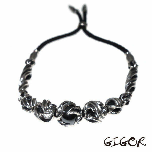 樂天商城 - GIGOR ジゴロウ ウォーフォールレザーブレスレット シルバーブレスレット メンズ No.372【メーカー取り寄せ品】