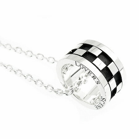 メーカー取り寄せ品/LSP0039BK レディースフラッグチェック リングシルバーペンダント/ネックレス/LOVE..
