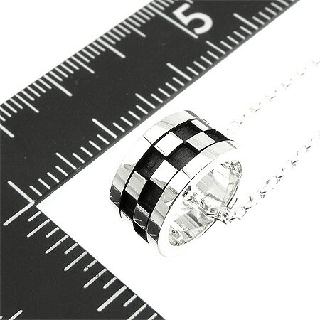 メーカー取り寄せ品/LSP0039BK メンズフラッグチェック リングシルバーペンダント/...
