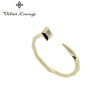 メーカー取り寄せ品/シャイニーネイルリング-K18/ダイヤモンド/Velvet Lounge/ヴェルヴェットラウンジ