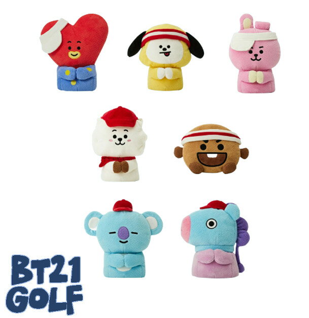 【訳アリ/箱潰れの為箱なしでの発送】BT21GOLF / Hole in One!ドライバー用　ヘッドカバーTATA / CHIMMY / COOKY / RJ / SHOOKY /KOYA / MANG　BTS