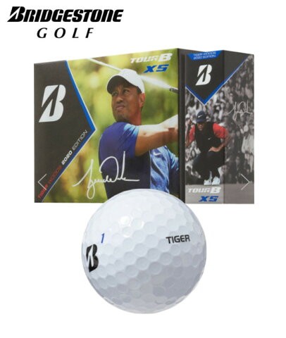 ブリヂストン ゴルフ　TOUR　B　XS　Tiger Woods 2020 Edition ホワイト[1ダース：12個]ツアービーエックスエス　タイガーウッズ/BRIDGESTONE GOLF