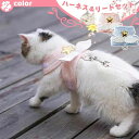 【1日限定ダブル祭り!P10倍&最大20%OFF】ハーネス リードセット ネコ用リードセット お出掛け 可愛い 天使の翼 羽 ねこ用リードセット キャット リー...