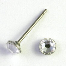 最安値に挑戦 金属アレルギー対応 ピアス チタンポスト ピアピアス 直径4mm スワロフスキー 3色セット/クリスタル・ローズ・アクア 金属アレルギー チタン ...