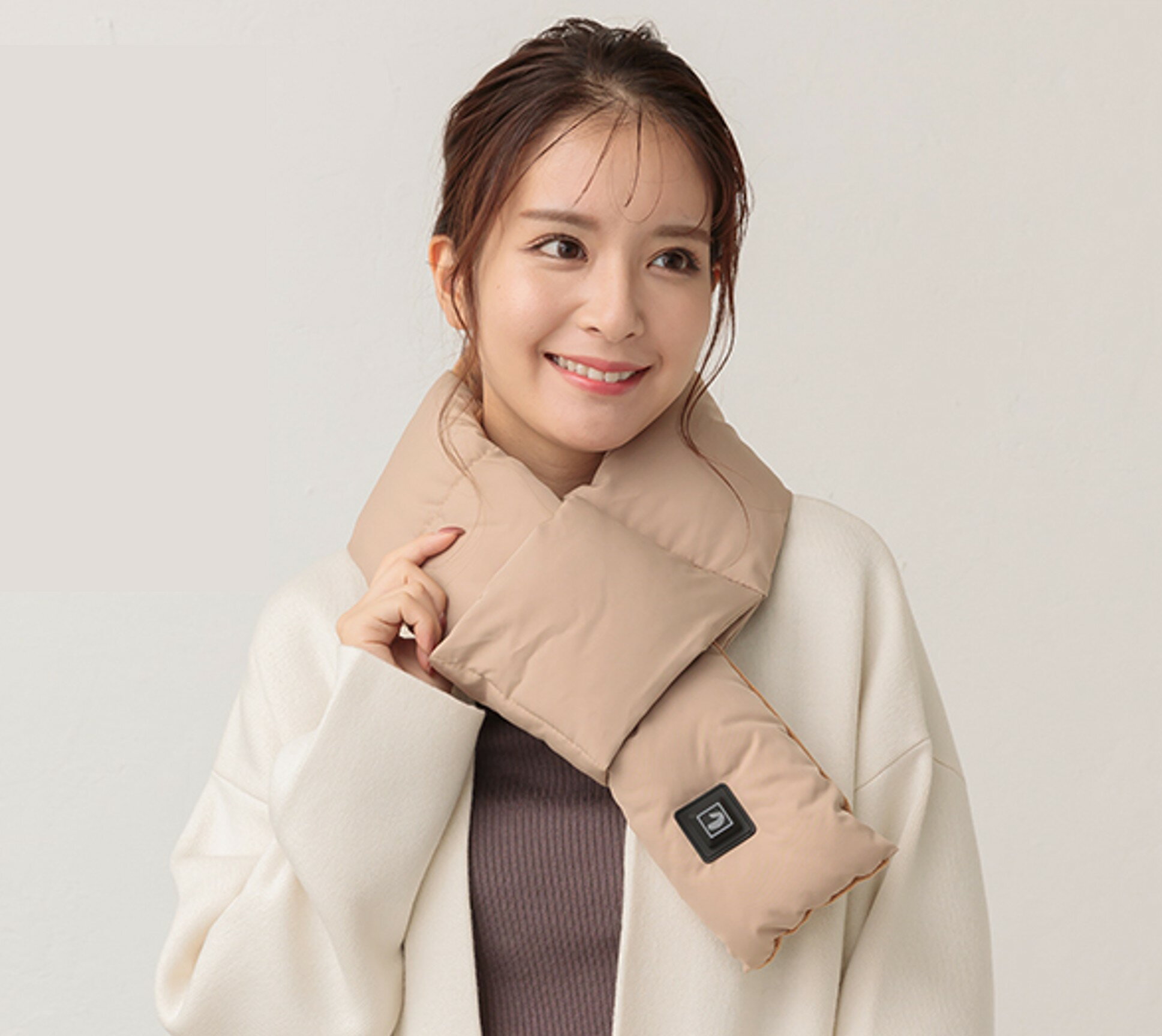 電熱マフラー 電熱スカーフ 温熱マフラー ヒートマフラー ap107 万方 モバイルバッテリー レディースアパレル トップス