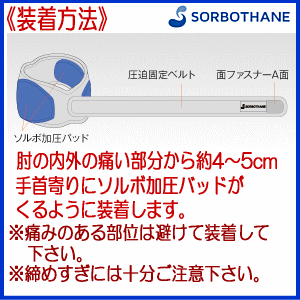 肘 サポーターソルボDoエルボーバンド(片方入)左右兼用【上腕骨内・外上顆下部圧迫固定バンド】【サポーター 肘】