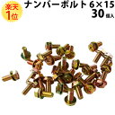 国産 ナンバープレート 取付用 ボルト 6mm × 15mm
