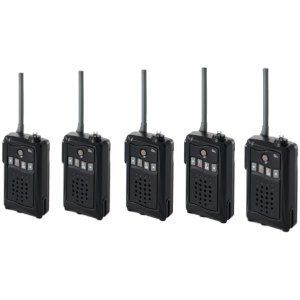 アルインコ 特定小電力トランシーバー DJ-CH3B (ブラック) 交互通話・中継対応 47ch5台セット(無線機・インカム)