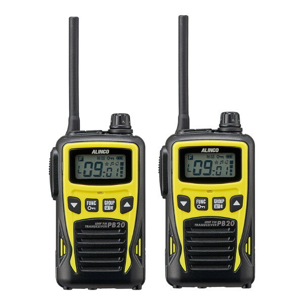 アルインコ DJ-PB20YA 特定小電力 トランシーバー イエロー 2台セット ALINCO 無線機 無線 通信 トランシーバー インカム インボイス対応