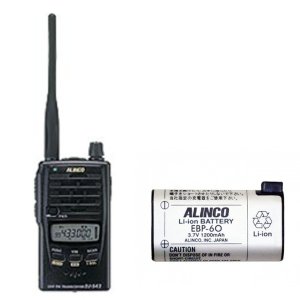 アルインコ DJ-S42 + EBP-60 モノバンド 430MHz FM2Wトランシーバー + バッテリーセット ALINCO 無線機 無線 通信 トランシーバー オプション インカム インボイス対応