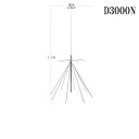 第一電波工業ダイヤモンドアンテナDIAMOND　ANTENNA D3000N スーパーディスコーンアンテナ（固定局用）25&#12316;3000MHz受信50/144/430/904/1200MHz帯送信可能(DIGITAL対応)インボイス対応