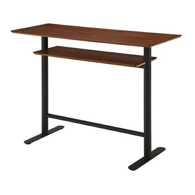 カウンターテーブル バーテーブル カフェテーブル ハイタイプテーブル てーぶる 幅120cm ブラウン 木製 モダン風