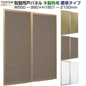【10月はエントリーでP10倍】 取替雨戸パネル 木製枠用 標準タイプ(1枚) W550〜990×H1801〜2100mm LIXIL/TOSTEM リクシル トステム 一般雨戸 サッシ雨戸取り替え交換 リフォーム DIY 建材屋