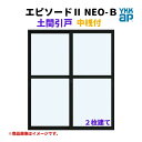 土間引戸 中桟付 16519-2 エピソードII NEO-B W1690×H1930 mm YKKap 2枚建て 断熱 樹脂アルミ複合 サッシ 引き戸 土間 リフォーム DIY