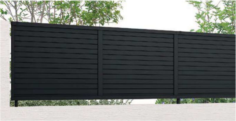 フェンス LIXIL フェンスAB YM2型(横目隠し2) T-6 本体 2000mm(フリーポールタイプ専用)×600mm リクシル フェンス 目隠し おしゃれ リフォーム DIY 建材屋