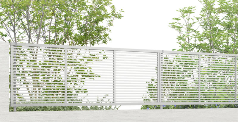 フェンス LIXIL フェンスAB YR1型(横格子1) T-8 本体 2000mm(フリーポールタイプ専用)×800mm リクシル フェンス 目隠し おしゃれ リフォーム DIY 建材屋