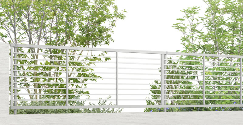 フェンス LIXIL フェンスAB YR2型(横格子2) T-8 本体 2000mm(フリーポールタイプ専用)×800mm リクシル フェンス 目隠し おしゃれ リフォーム DIY 建材屋