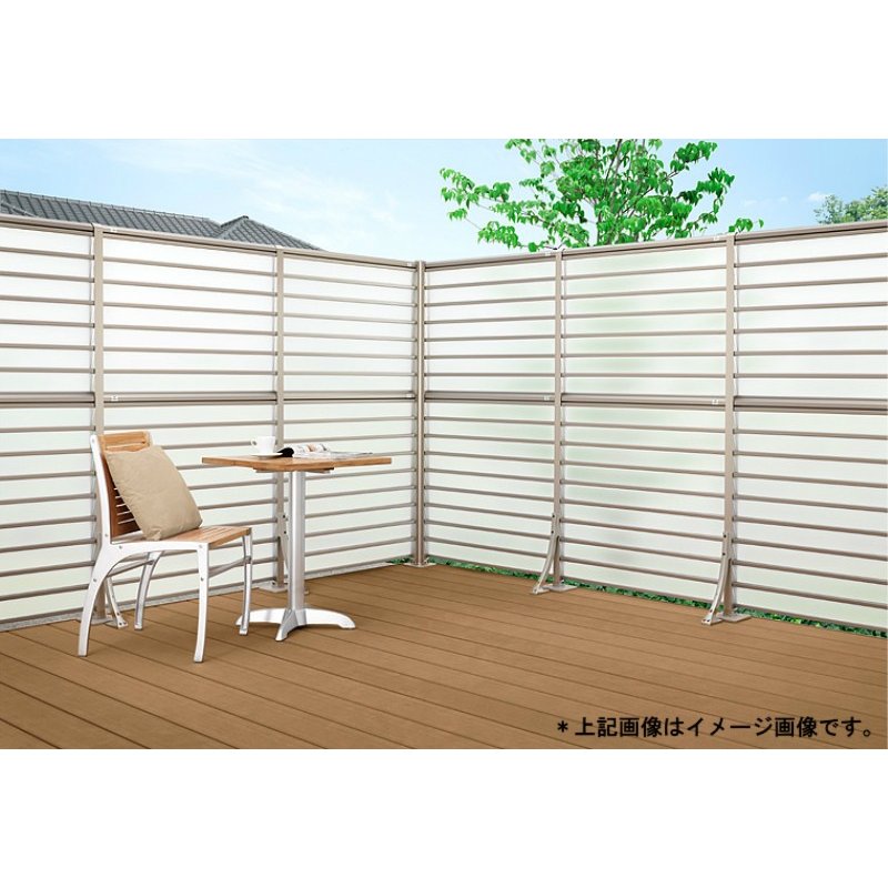 フェンス LIXIL サニーブリーズフェンス M型＜マテリアルカラー＞ 間仕切りタイプ(二段施工) T-16 本体 上段T-8(M型)/下段T-8(S型) 1000×1554mm 建材屋