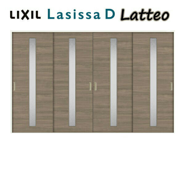 室内引き戸 Vレール方式 4枚建 引き違い戸 ラシッサD ラテオ LGA ノンケーシング枠 3220 W3220×H2023mm..