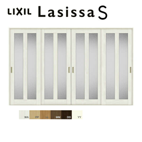 室内引き戸 Vレール方式 4枚建 引き違い戸 ラシッサS LGG ケーシング付枠 3220 W3220×H2023mm リクシル LIXIL トステム TOST...