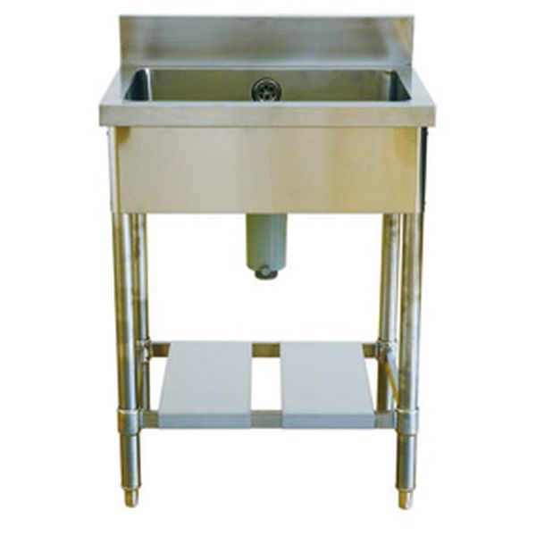 アイオ産業 ステンレス 業務用キッチン 一槽シンク 間口1200mm 奥行450mm A1C-1200