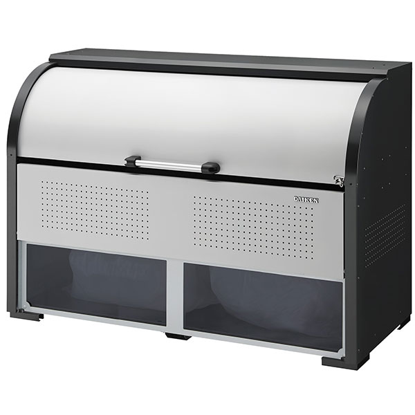 ダイケン クリーンストッカー スチール製 1000L 前パネルポリカーボネート仕様 CKR-1607-2A 間口1650mm ゴミ収集庫