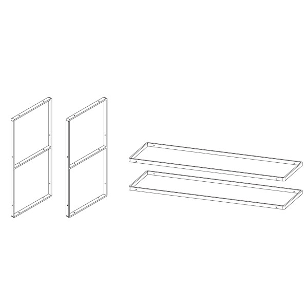 永大産業 ブラックフレームカウンター 天吊り用 日の字フレームセット FNS-FCBS307