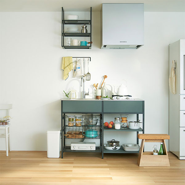 リフォーム建材屋のワンド マイセット SOUシリーズ キッチン ウォールシェルフ SOU用吊戸棚 横1200mm SOU1200W 建材屋｜アングル2