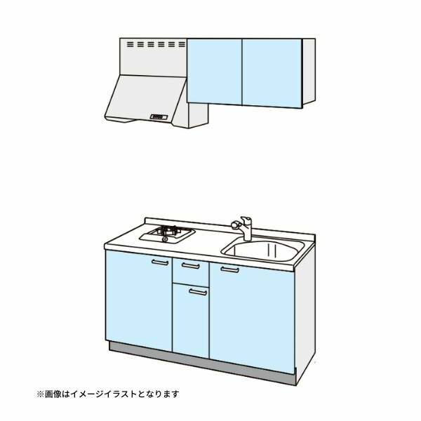 コンパクトキッチン ティオ Tio LixiL 壁付I型 ベーシック W1500mm 間口150cm(グリルなし1口コンロ用) グループ1 リクシル システムキッチン 流し台 建材屋