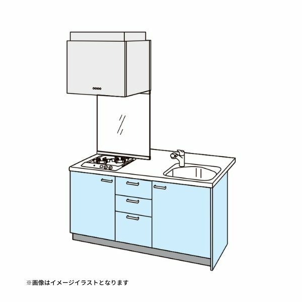 【6月はエントリーでP10倍】 コンパクトキッチン ティオ Tio LixiL ペニンシュラI型 3段引出し W1674mm 間口167.4cm 奥行97cm(グリルなし2口コンロ用) グループ1 リクシル システムキッチン 建材屋