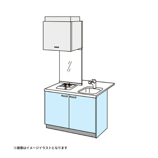 コンパクトキッチン ティオ Tio LixiL ペニンシュラI型 ベーシック W1224mm 間口122.4cm 奥行97cm(グリルなし1口コン…