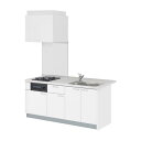 コンパクトキッチン ティオ Tio LixiL ペニンシュラI型 ベーシック W1524mm 間口152.4cm 奥行97cm(グリル付き2口コンロ用) グループ2 リクシル システムキッチン 建材屋