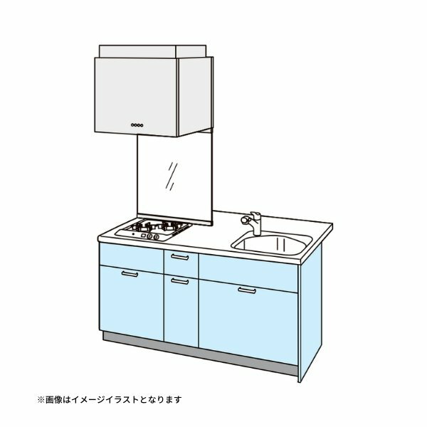 コンパクトキッチン ティオ Tio LixiL ペニンシュラI型 トレーボード W1674mm 間口167.4cm(グリルなし2口コンロ用) …