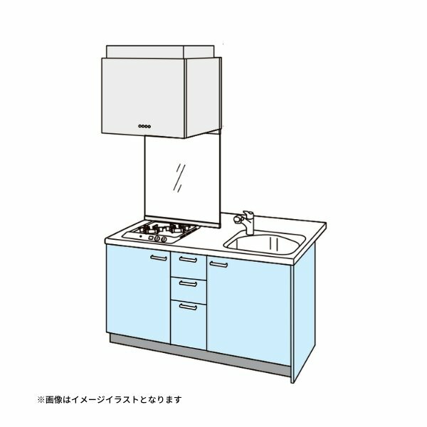 【6月はエントリーでP10倍】 コンパクトキッチン ティオ Tio LixiL ペニンシュラI型 3段引出し W1524mm 間口152.4cm 奥行97cm(グリルなし2口コンロ用) グループ3 リクシル システムキッチン 建材屋