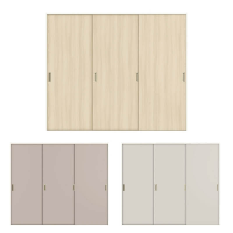 【オーダーサイズ 】室内引戸 Vレール方式 リクシル ラシッサD キナリモダン 引違い戸3枚建 AKHT-LAA ..