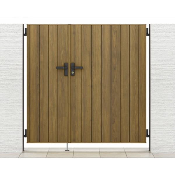 門扉 リクシル 開き門扉AA TM1型 縦桟 両開き 親子 04-08-12/04-08-14 柱使用 W1200(400+800)×H1200/1400mm LIXIL 開き門扉 リフォーム