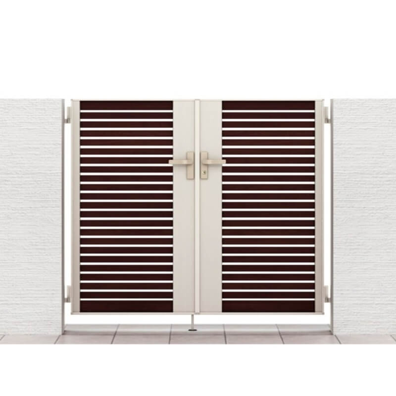 開き門扉AB ウッディYS1型両開き 柱使用 呼称09-12 扉寸法W1800(900+900)×H1200mm リクシル LIXIL 開き門扉 おしゃれ シンプル リフォーム