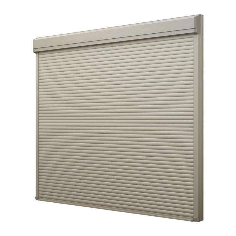 ガレージシャッター手動 W855〜2000×H2001〜2400mm 外部付木造用壁後付 アルミスラット 単窓仕様 オーダーサイズ 住宅用 LIXIL リクシル 車庫 シャッター リフォーム 建材屋
