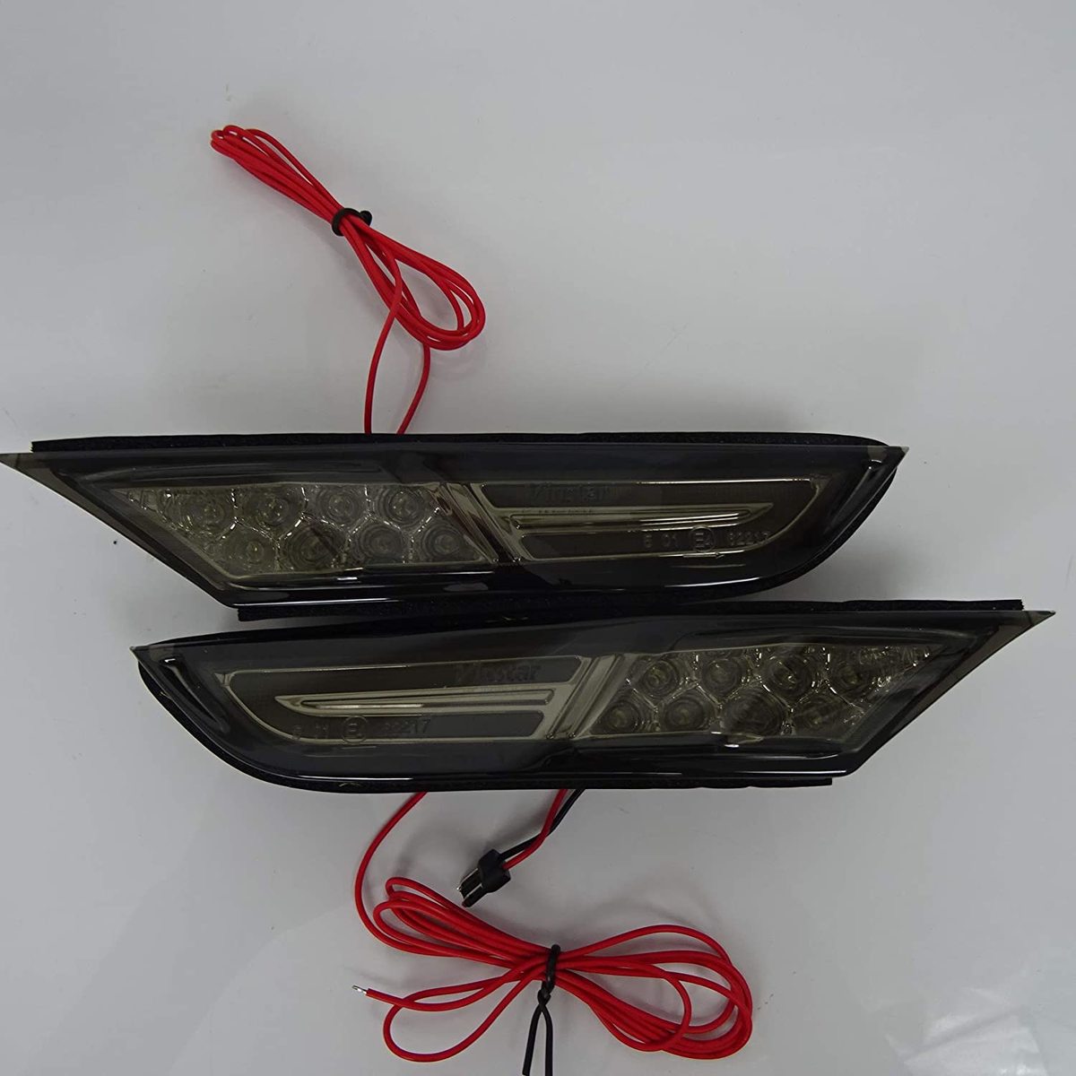 日産 GT-R R35 サイドマーカー サイドウインカー ファイバーLED ポジションランプ 発光 8連LED搭載 スモークレンズ スモーク タイプ ウインカー