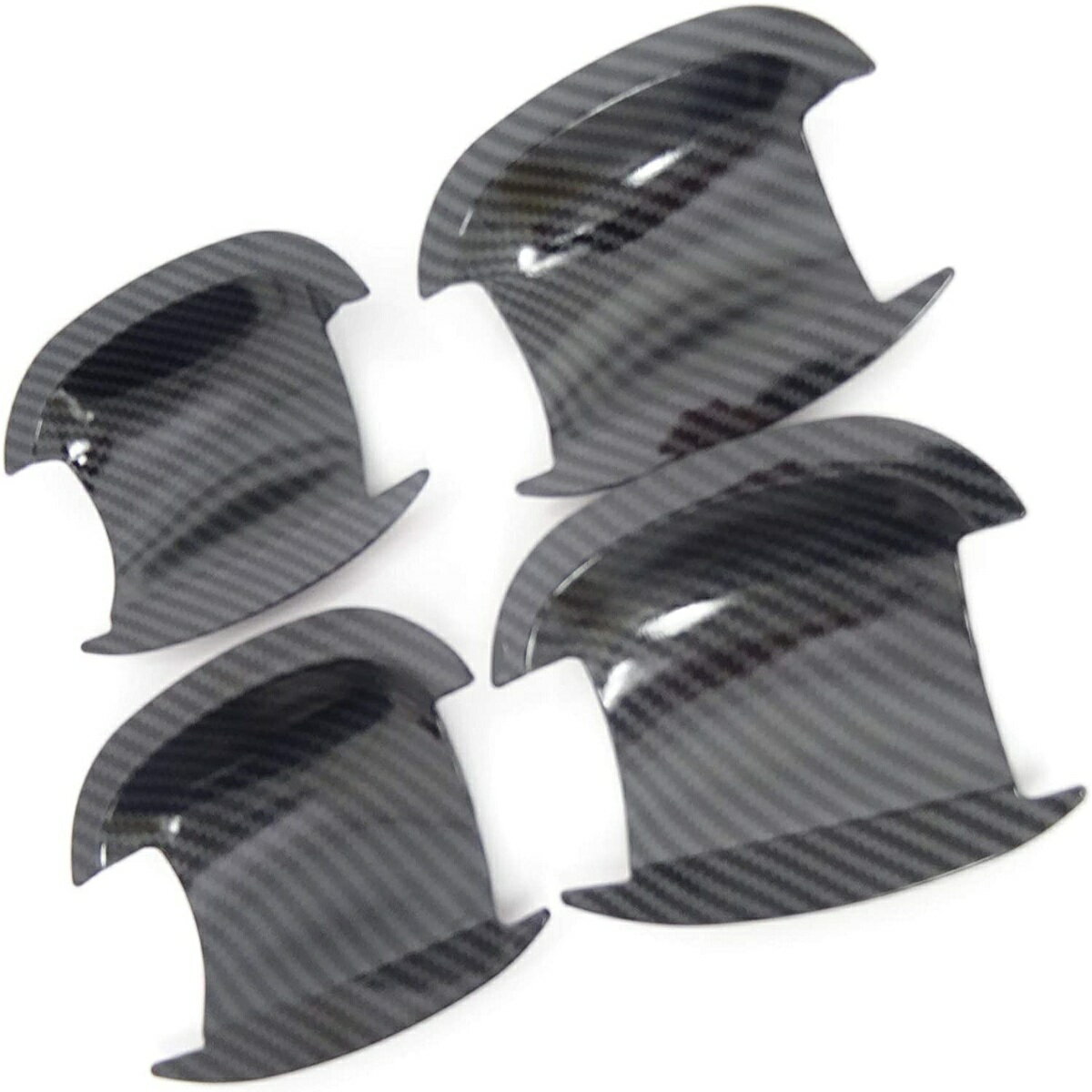 フォルクスワーゲン VW トゥアレグ V6 ハイブリッド 7PC 系 ガーニッシュ プロテクション　 カーボン ルック　カーボン調　ドアハンドルカバー　ドア カバー シェル カバー ガーニッシュ　 プロテクター