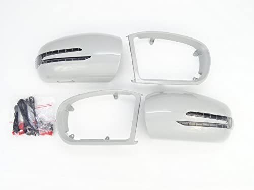 メルセデス ベンツ LED ウィンカー ドアミラー サイドミラー カバー カニ爪 アロータイプ (未塗装) W211 前期 E320 E350 E500 E550 E55 E63 Eクラス ドア サイド ミラー