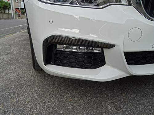 BMW G30 G31 5シリーズ Mスポーツ 用 カーボン ルック フロントバンパー フォグ モ...