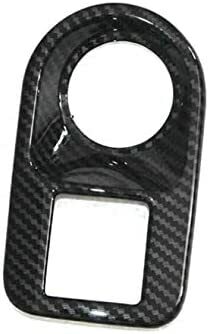 ポルシェ カイエン ターボ カイエンGTS クーペ リアセンター カーボンルック ヘッドライトスイッチカバー ヘッド ランプ ライト スイッチ パネル カバー ガーニッシュ リング　リム　フレーム