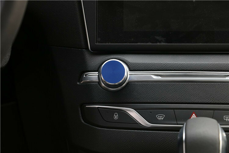 ブルー　オーディオ ダイヤル カバー プジョー 308 308SW GT GTi プレミアム アリュール シエロ GTライン ブルーHDi　b8641