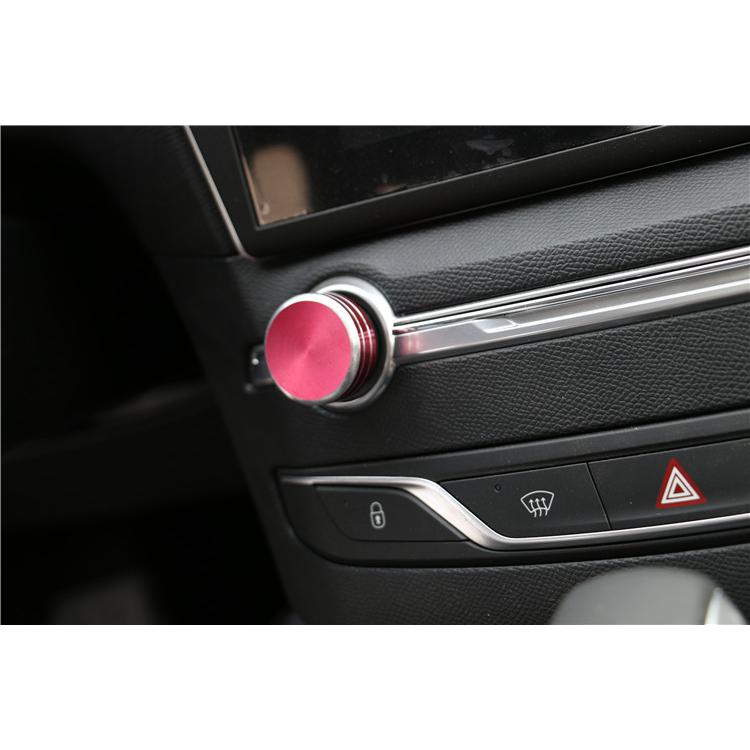 ピンク/レッド　オーディオ ダイヤル カバー プジョー 308 308SW GT GTi プレミアム アリュール シエロ GTライン ブルーHDi　b8640