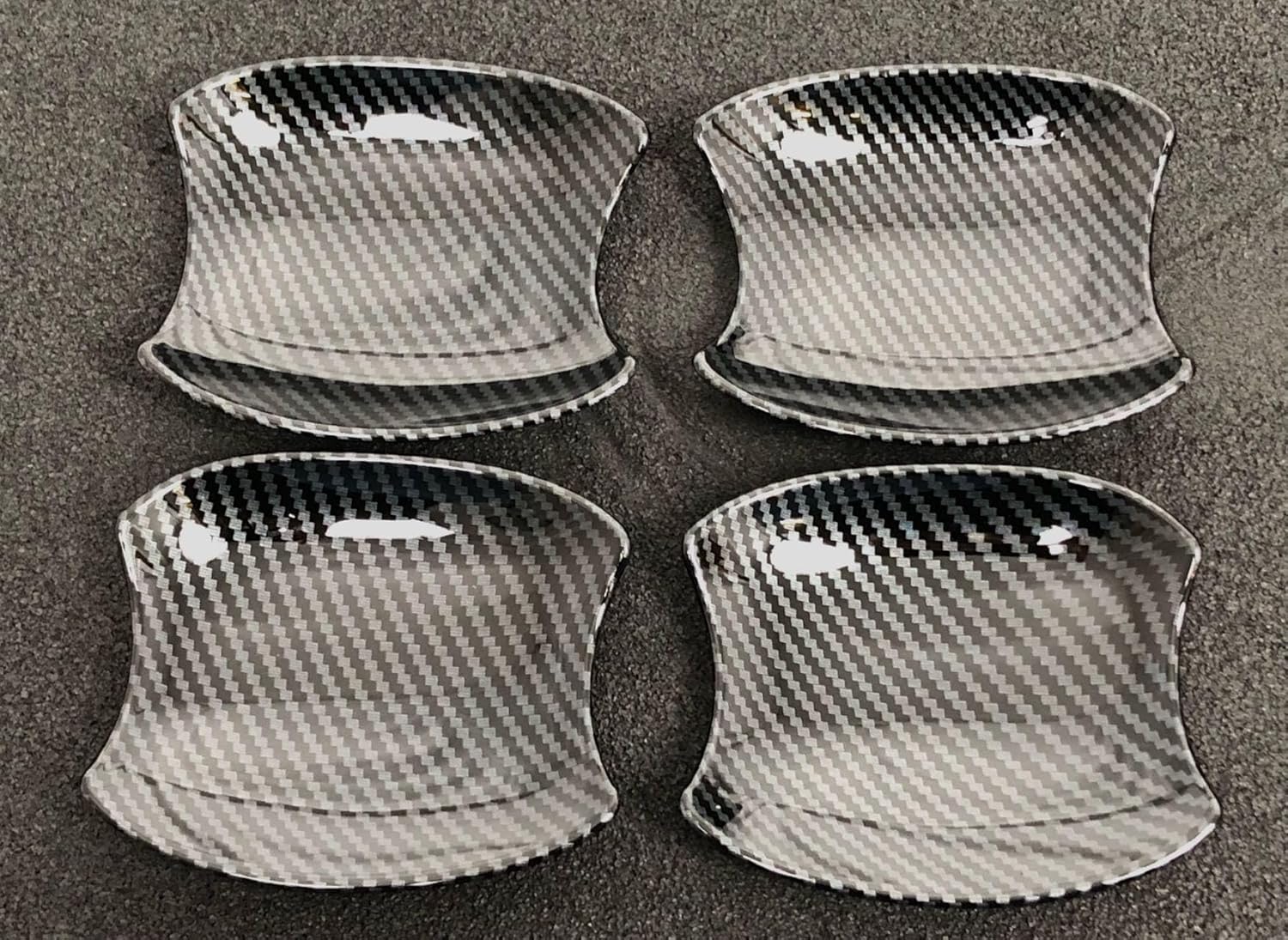 トヨタ クラウンクロスオーバー TZSH35 AZSH35 RS X G アドバンスド 　カーボン調 ドアハンドル ドアパネル カバー プロテクション 皿 ガーニッシュ　b8928