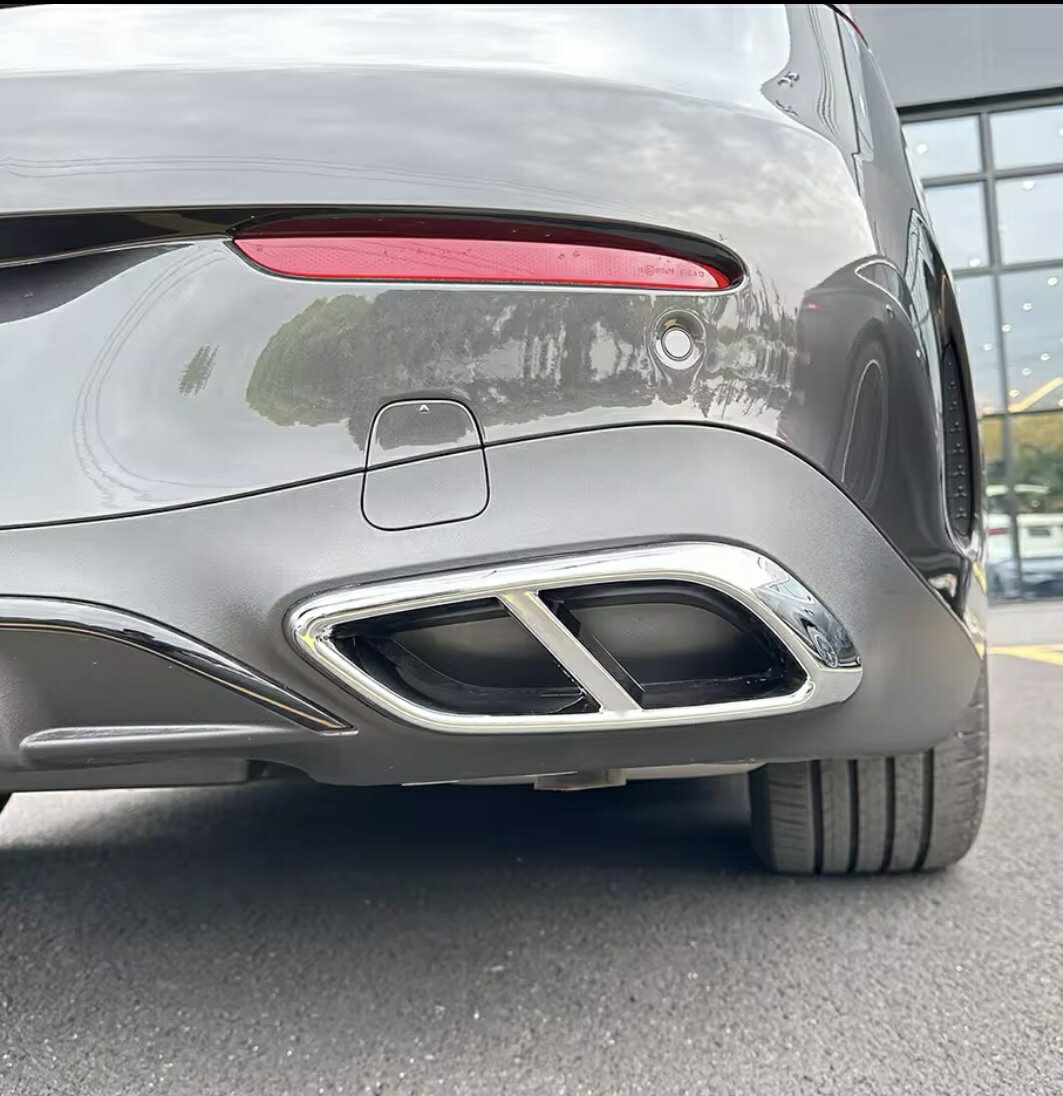 メルセデス ベンツ C236 CLE200 CLEクラス クーペ スポーツ AMGルック 4本出しルック メッキ マフラー..