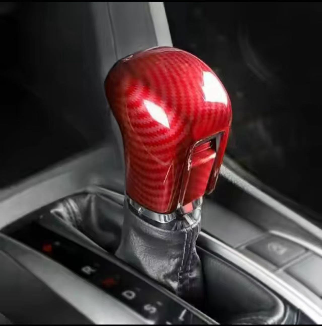 ホンダ シビック FC1 FK7 セダン ハッチバック ホンダセンシング AT車対応 レッド カーボン ルック シフトノブ カバー シフトレバー ガーニッシュ b13015/b12297